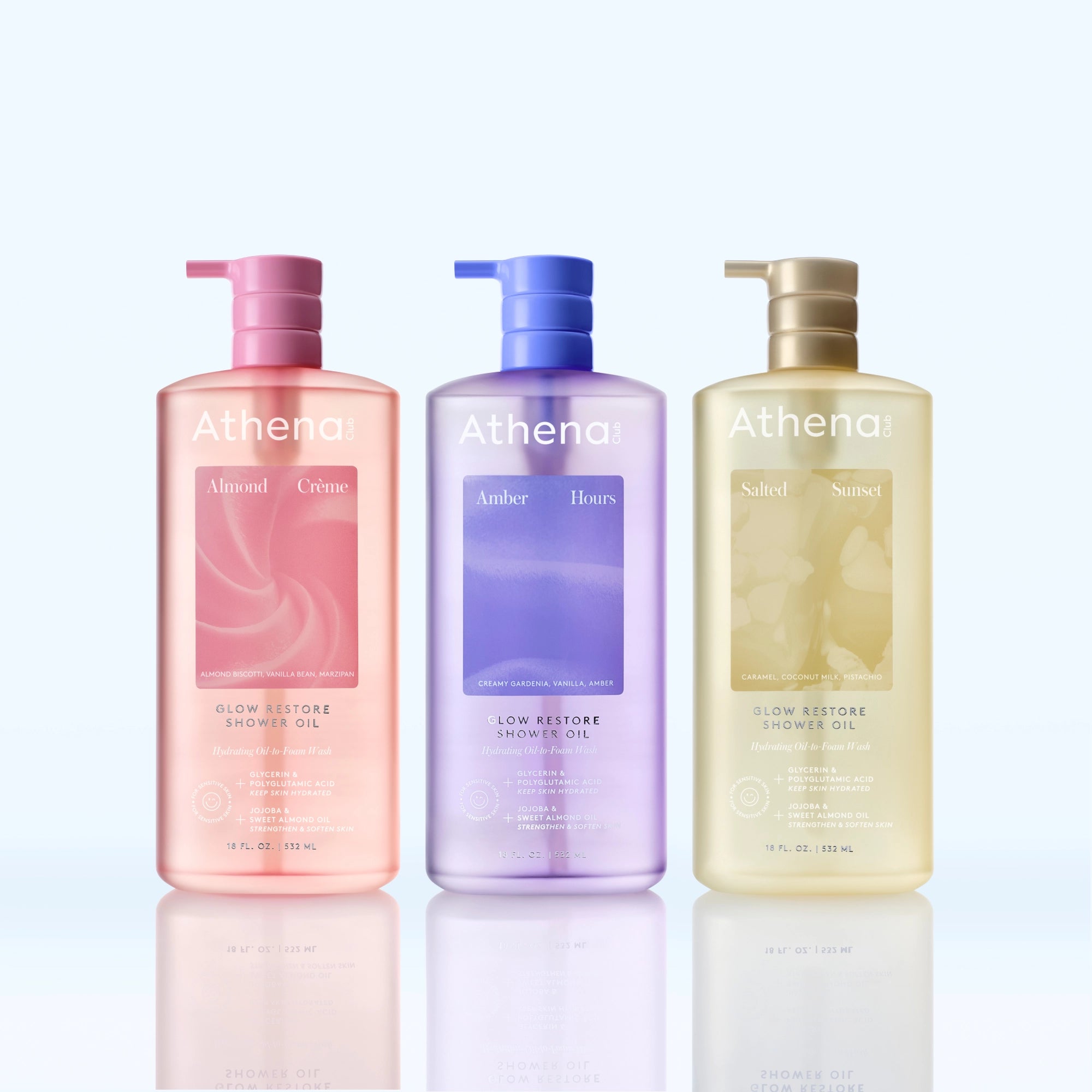 Glow Restore Shower Oil Trio